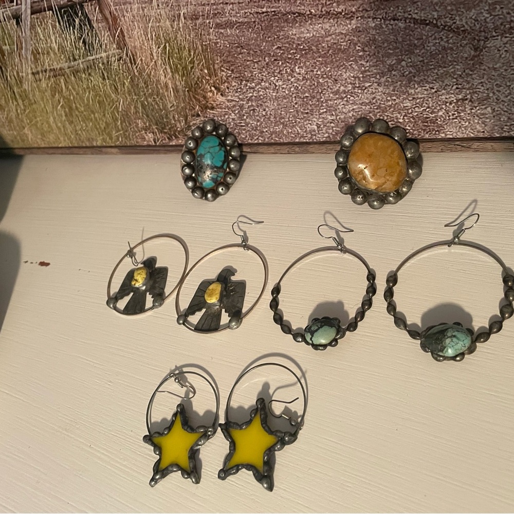 Handcrafted Silver and Turquoise Jewelry Set
